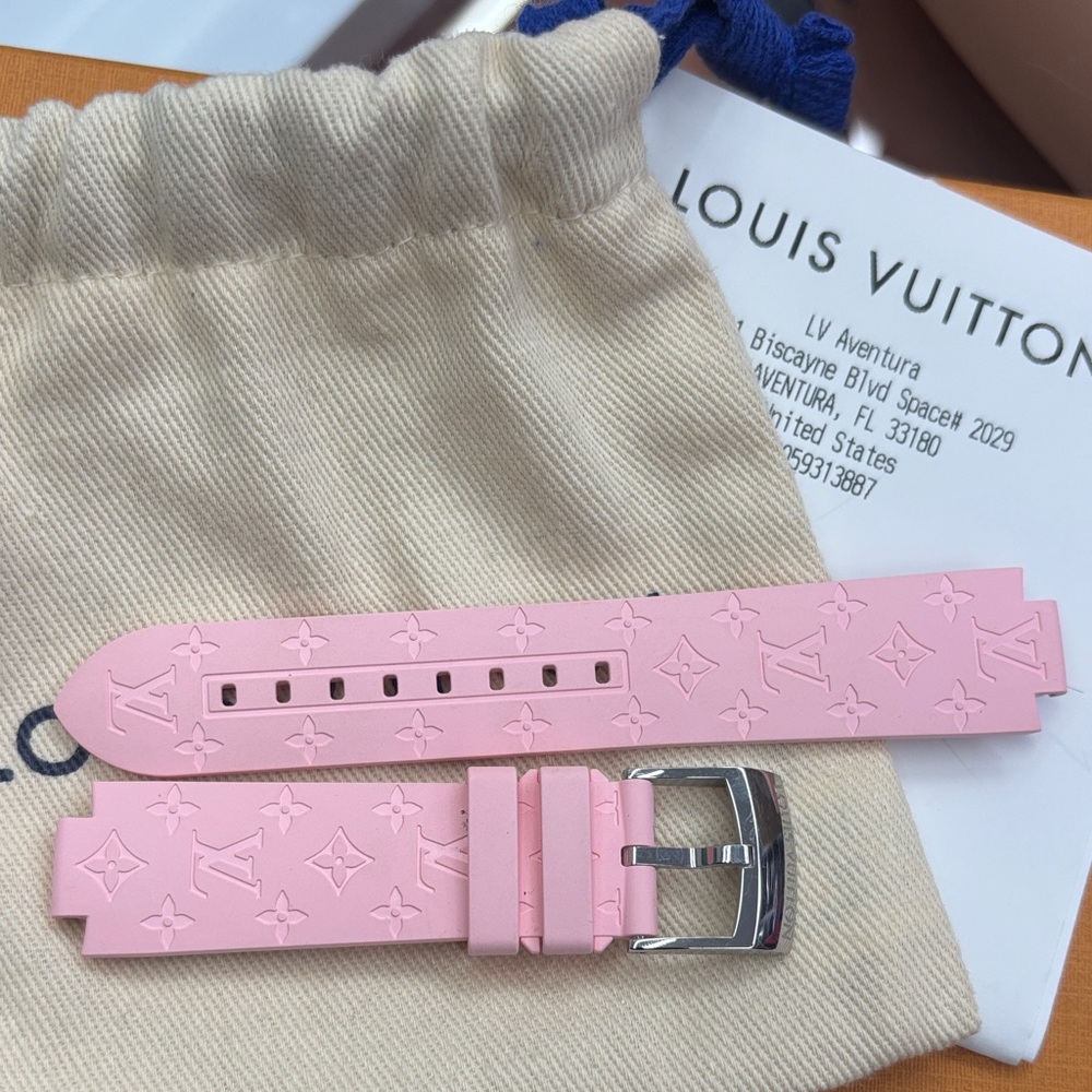 Louis Vuitton Pink tambour strap